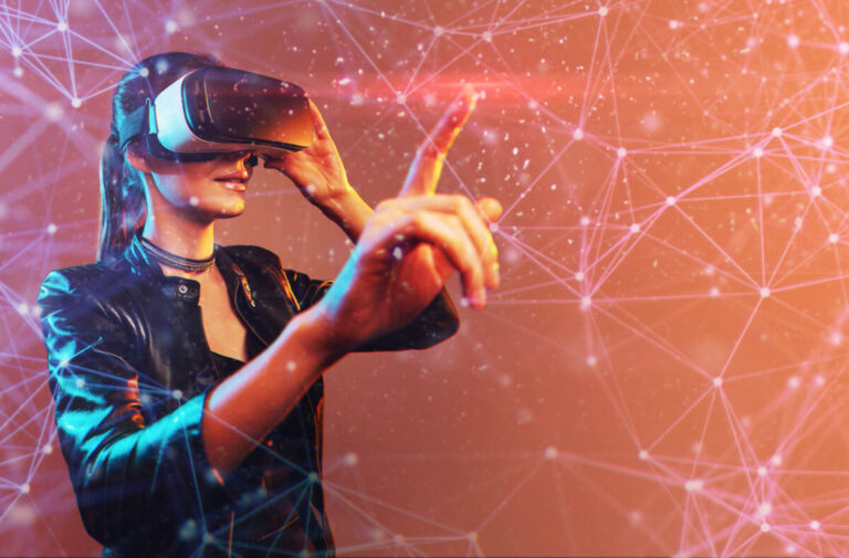 6G for business - woman in VR headset