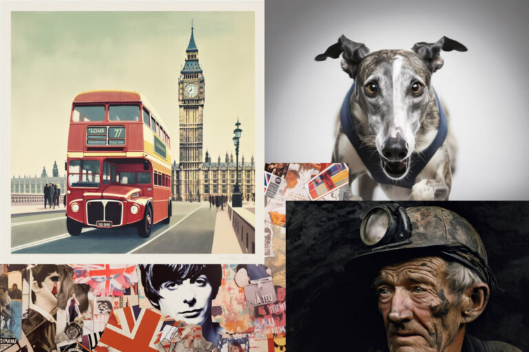 A montage of images created in Midjourney