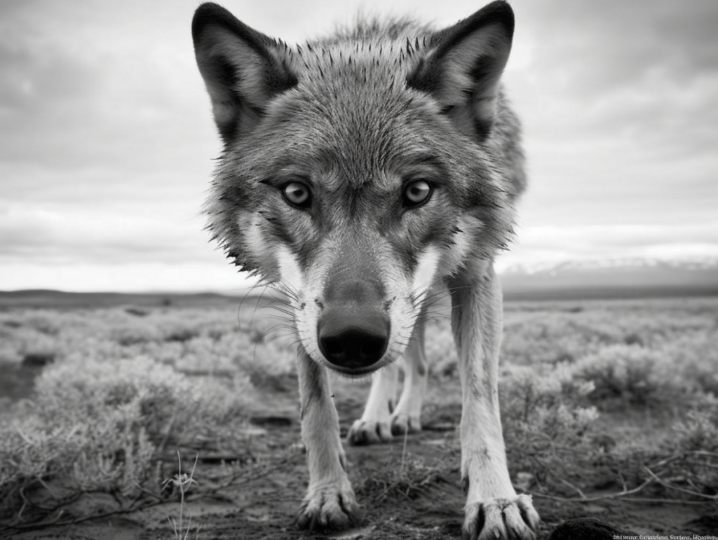 Wolf image from Midjourney