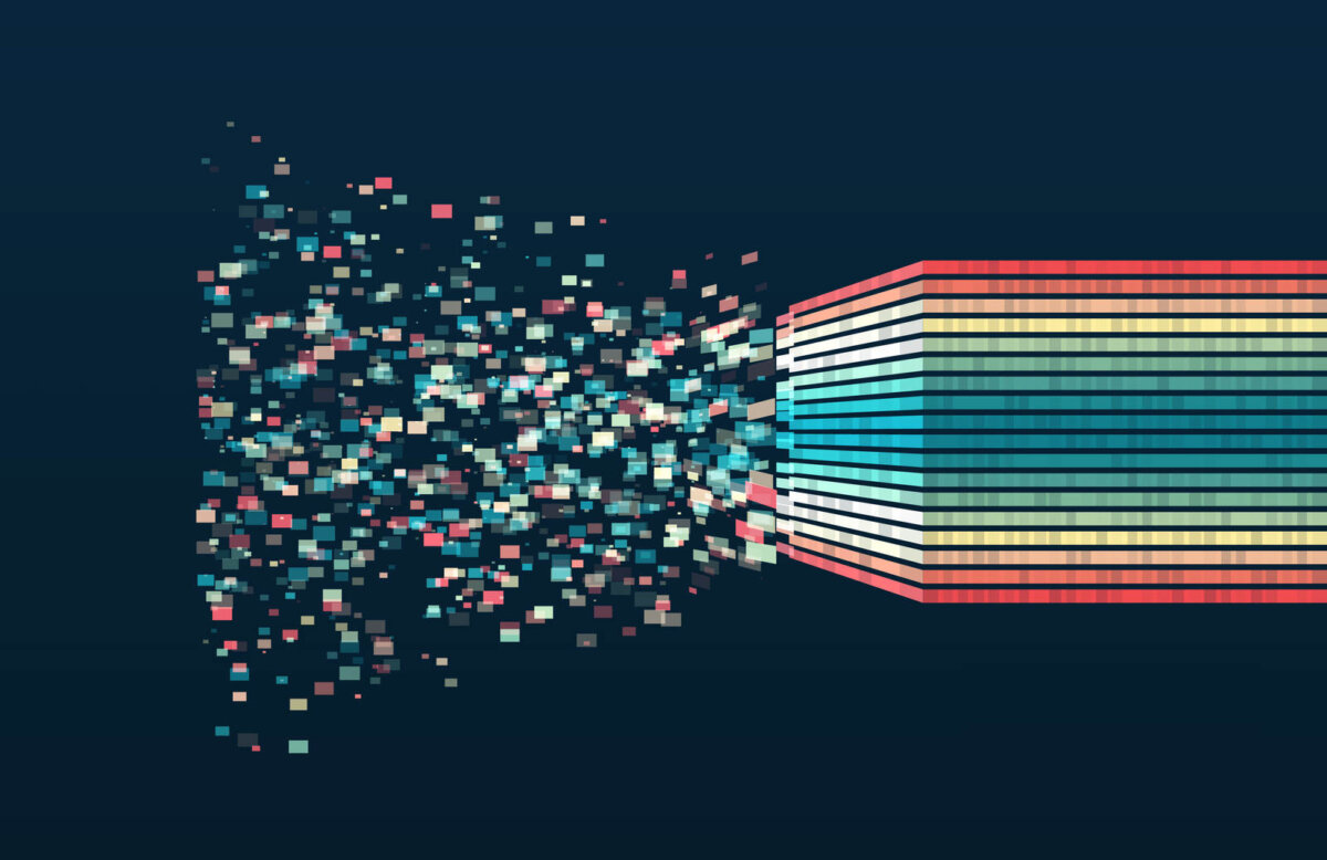Random blocks of big data turning into regular streams