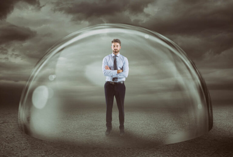 What is zero trust - man in glass bubble