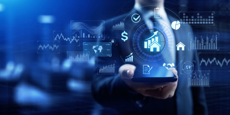 Property management system business technology concept.