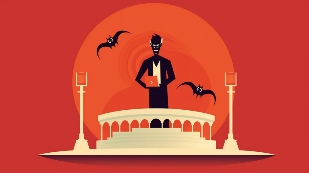 A vampire on a router to illustrate Wi-Fi power consumption