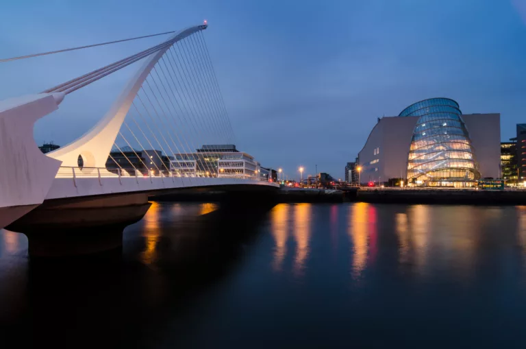 Harp Bridge by Night - Dublin