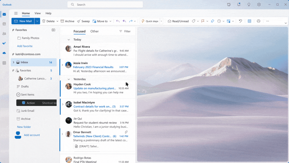 Copilot in Outlook demo