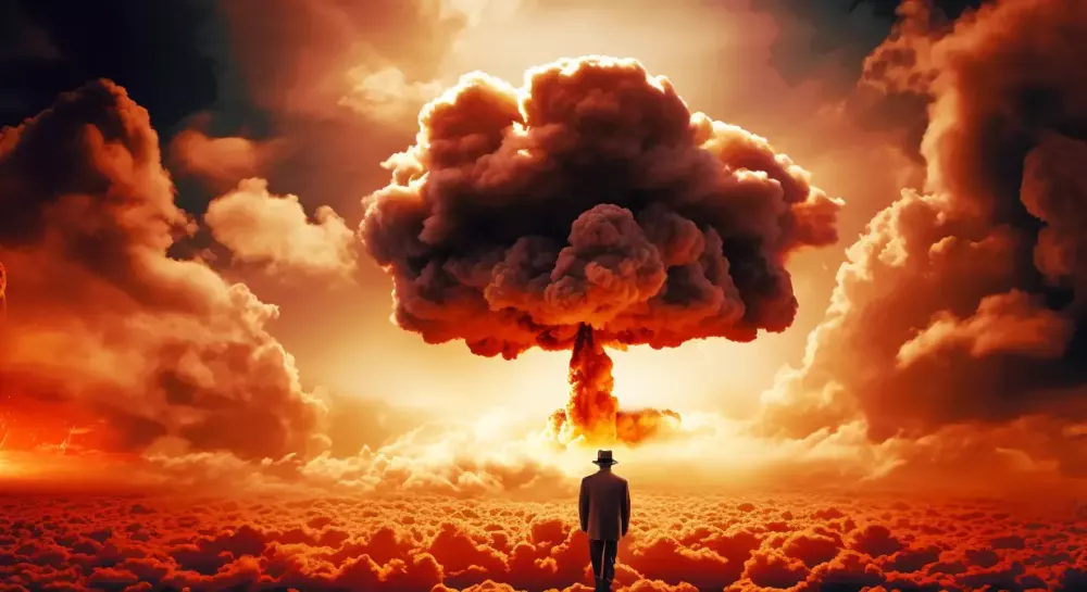 oppenheimer against atomic bomb blast