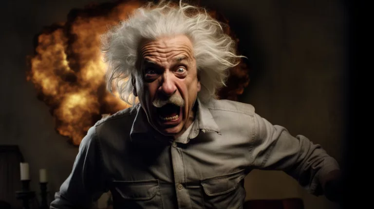 An angry Einstein