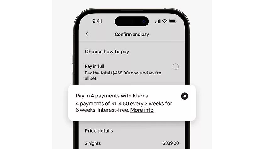 Klarna Airbnb partnership