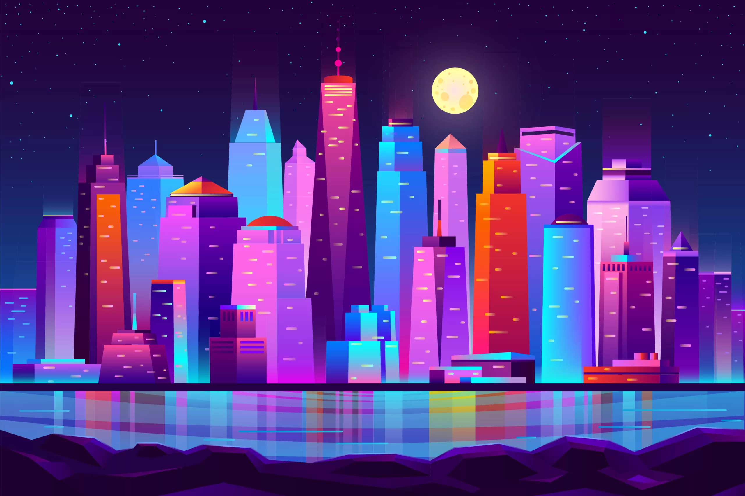Modern New York City Landscape