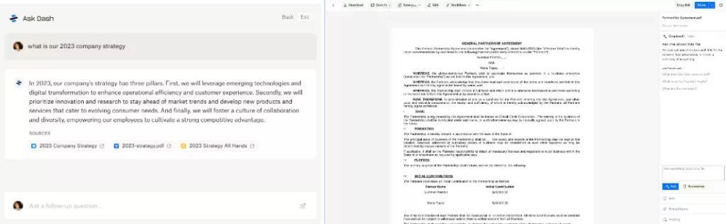 AI-enabled SaaS vs Moatless AI - Dropbox Dash