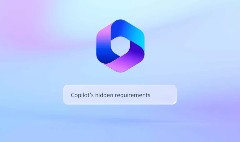 Microsoft 365 Copilot with message showing 'Copilot hidden requirements'