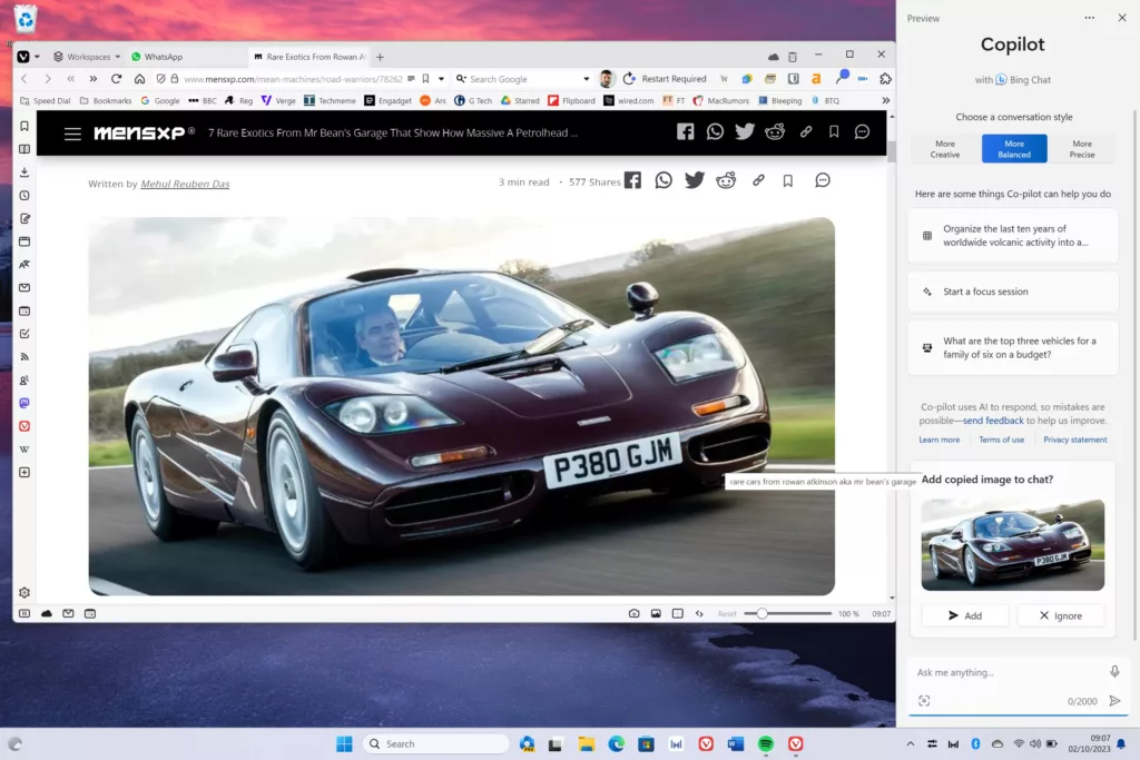 Windows AI Copilot trick snipping tool