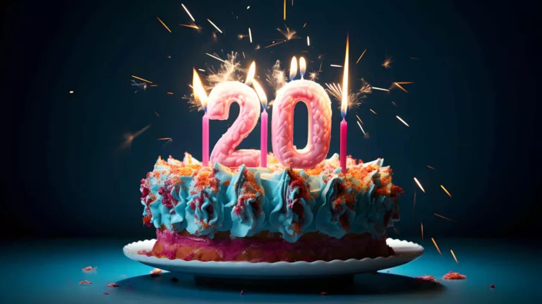 patch tuesday 20th birthday cake