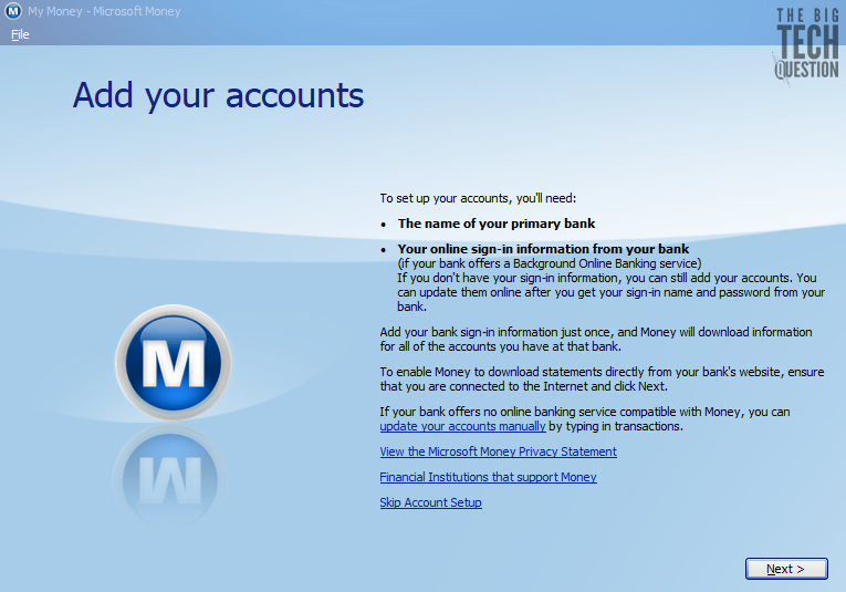 Add-bank-accounts-to-Microsoft-Money
