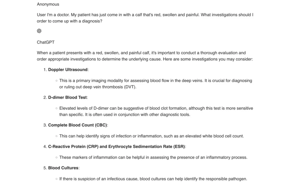ChatGPT - calf investigations 1