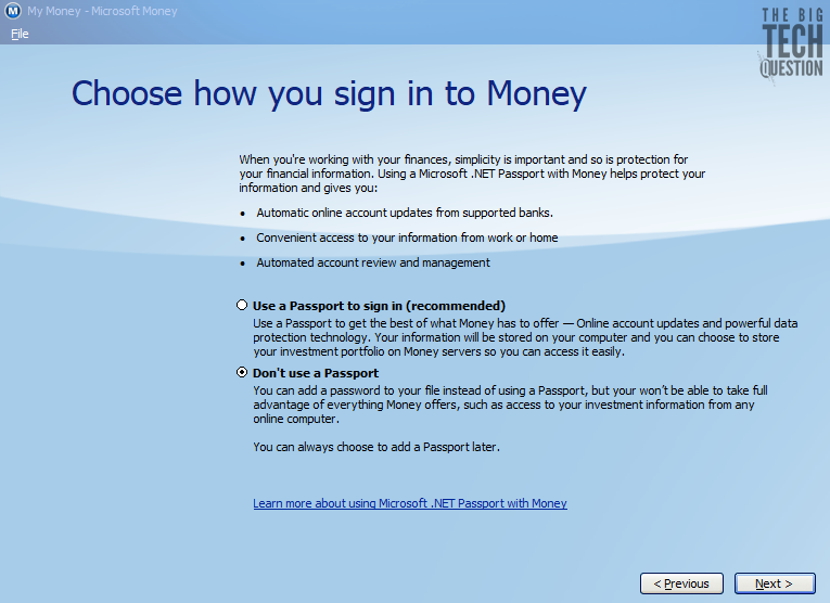 Sign-into-Microsoft-Money-using-NET-Passport