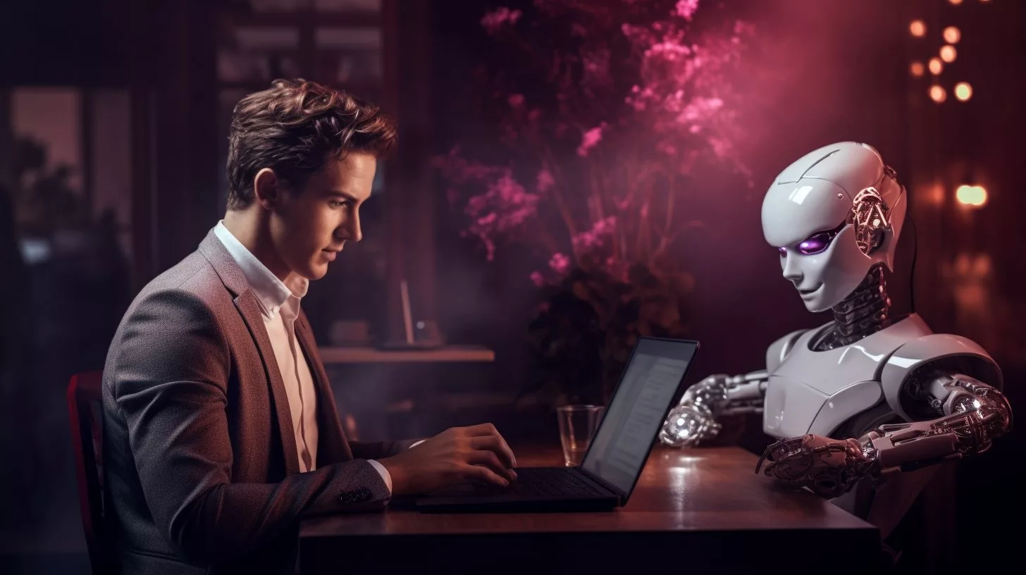 Man creating a chatbot