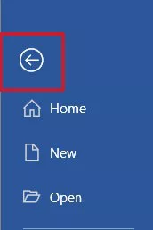Back-arrow-Microsoft-Word