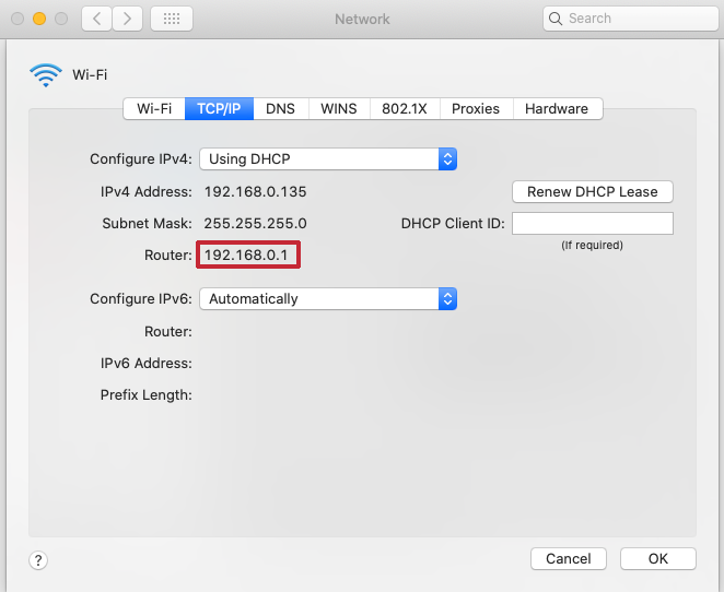 Router-IP-Address-Mac