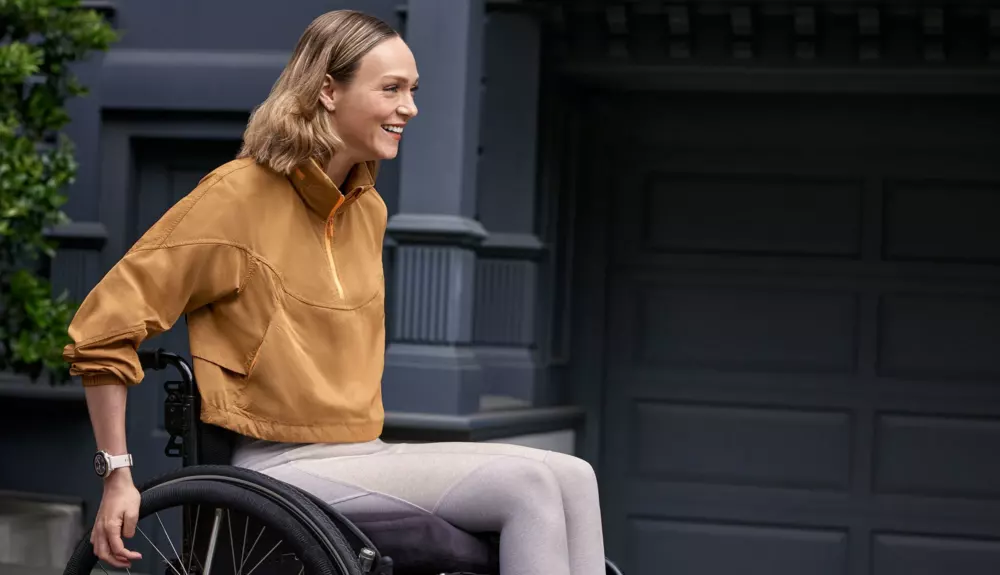 CES 2024 tech business trends accessibility shown through Garmin Venu 3 wheelchair user