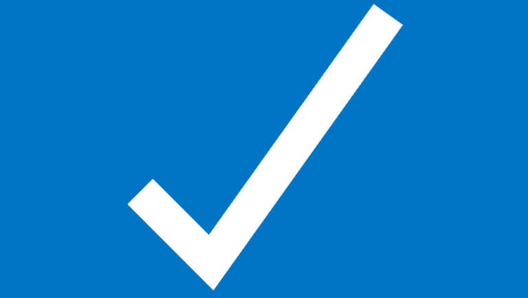 Tick mark on PC Mac