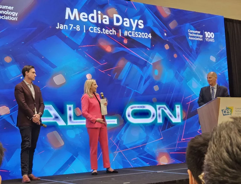 ces 2024 startups - gary shapiro and colleagues on stage