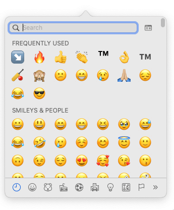 mac emoji menu