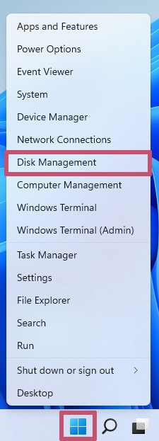 opening disk management