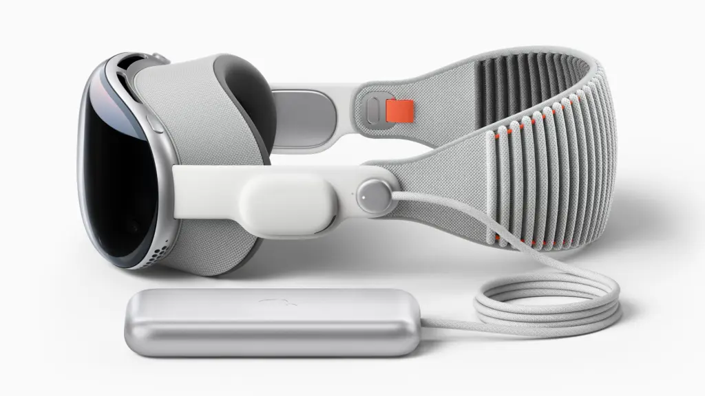 Apple Vision Pro spatial computing headset complete with battery