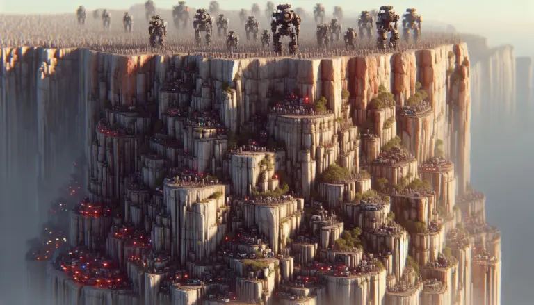 Amazon Bedrock with lots of robots to represent generative AI bots