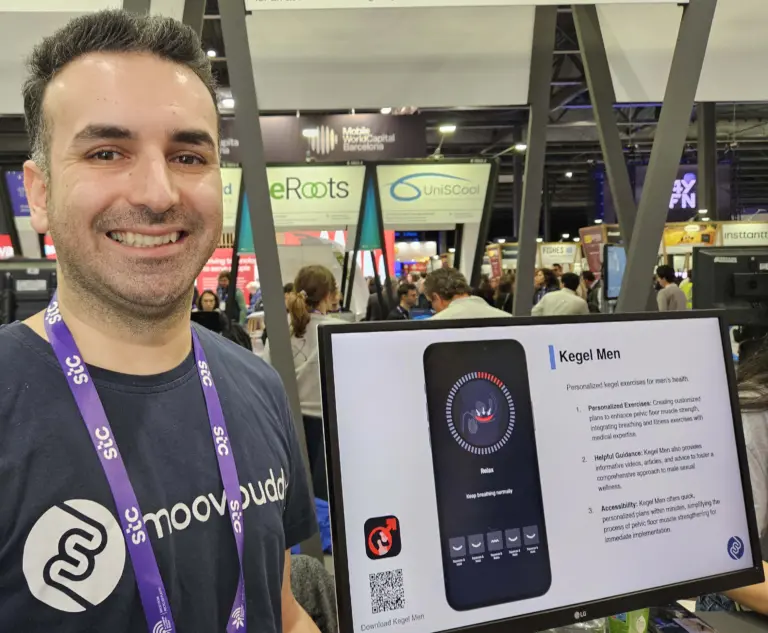 MoovBuddy Founder and CEO Gรผner Bayram at MWC Barcelona 2024