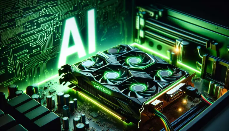 Nvidia Chat with RTX AI - shown as AI generated graphics card in a PC