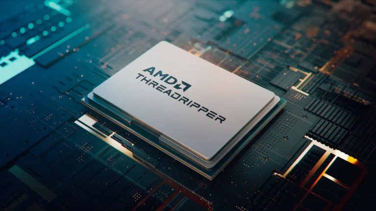 AMD Threadripper CPU against stylish background