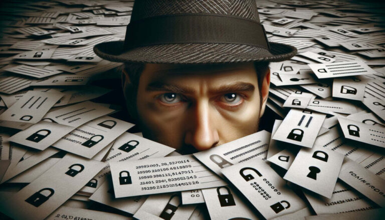 last world password day shown by angry man surrounded by discarded passwords
