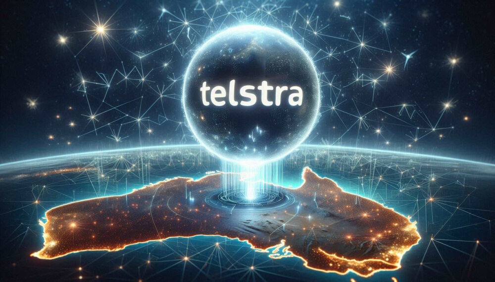 Telstra UNESCO AI - shown by orb above Australia