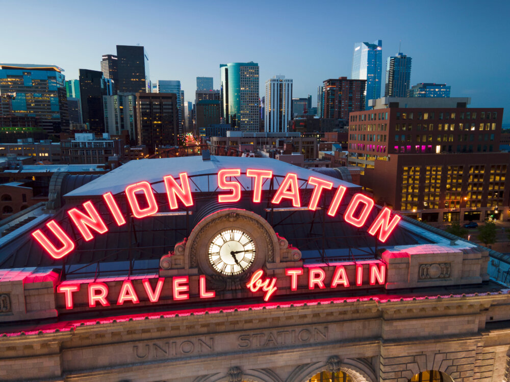 Colorado right to repair - union station sign with Denver Colorado in background