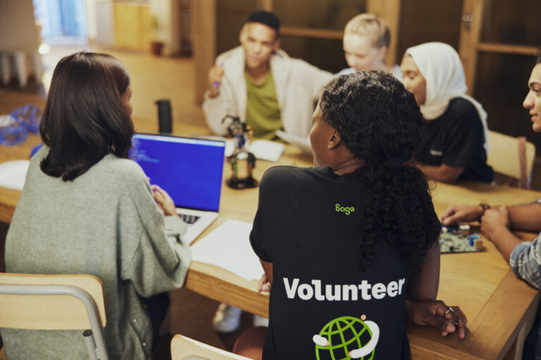 Sage Foundation Tech for Good - volunteer at work in community