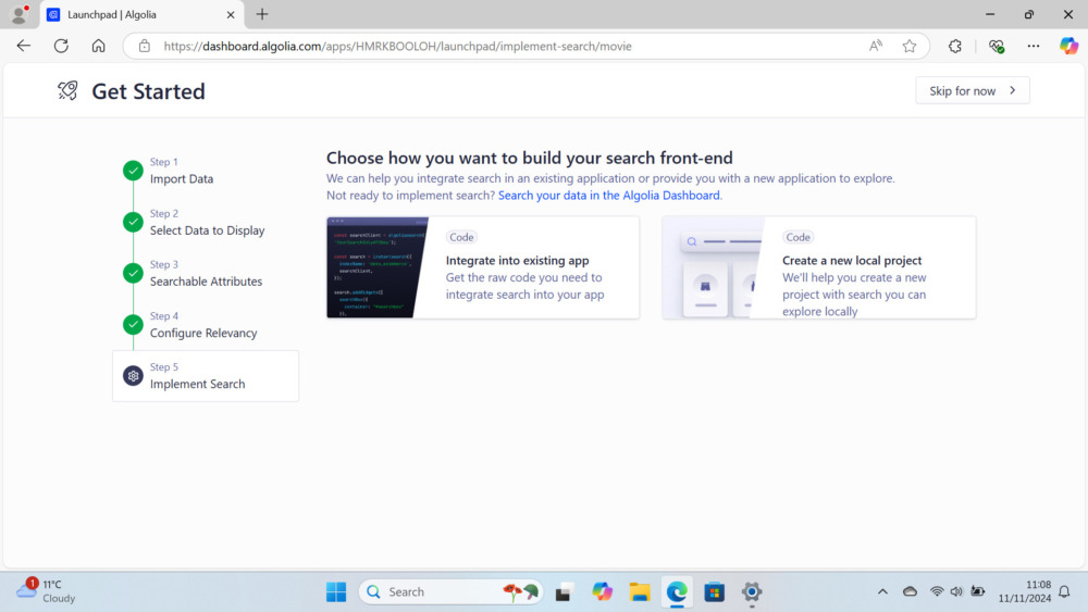 Algolia's search front-end