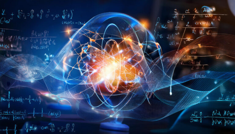 next quantum computing technology shown by abstract Plasma Energy with Sparks and Molecules