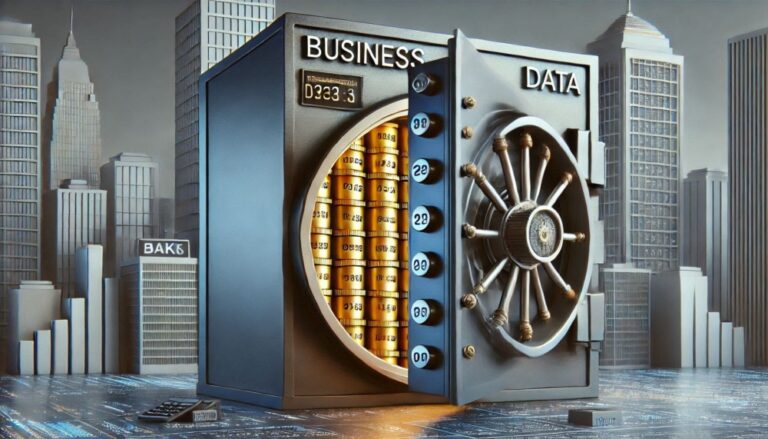 Bank vault with data inside to indicate data backup strategies