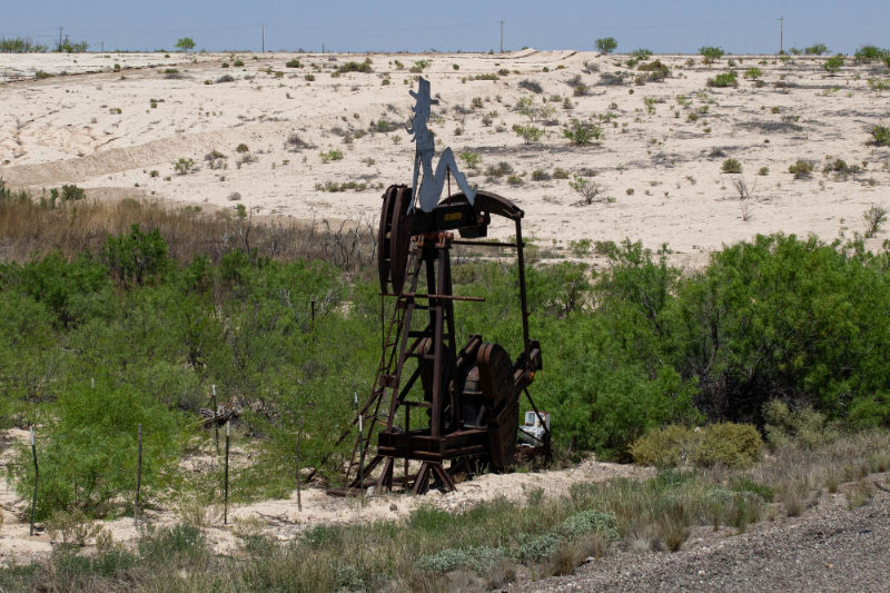 Abandoned oil well in Ector County, Texas
