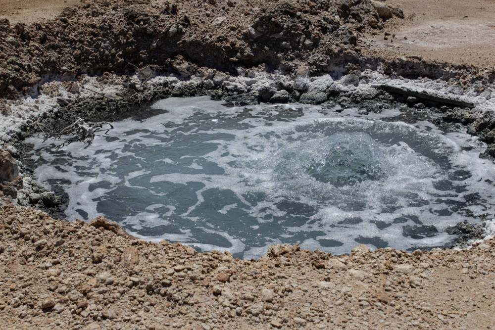 Orphan oil well leaking salt water