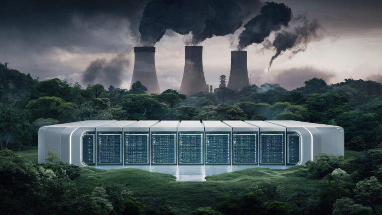 microsoft data centre shown by data centre pollution