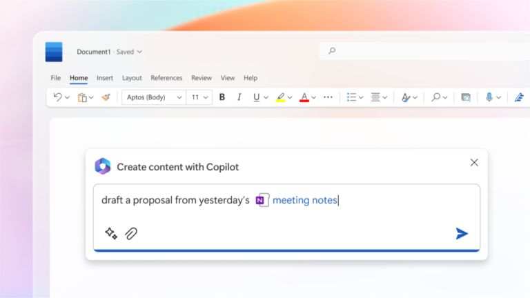 Microsoft Copilot in Word to illustrate Microsoft 365 Copilot trial