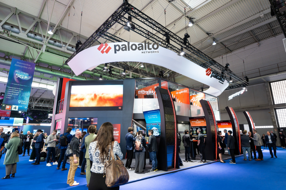 The Palo Alto Networks stand at MWC 2025