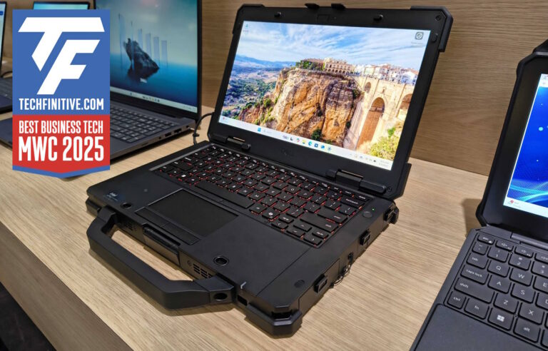 dell pro rugged 13 review - picture from MWC 2025 showfloor