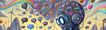 Idioms and AI: cartoony take on an AI struggling to understand humans