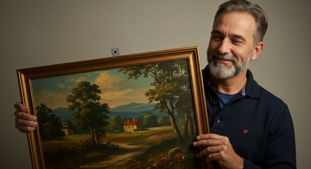 putting blockchain to work by embedding an NFC chip in a painting