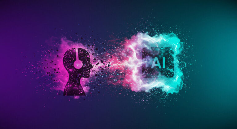 Agentic AI customer service abstract concept