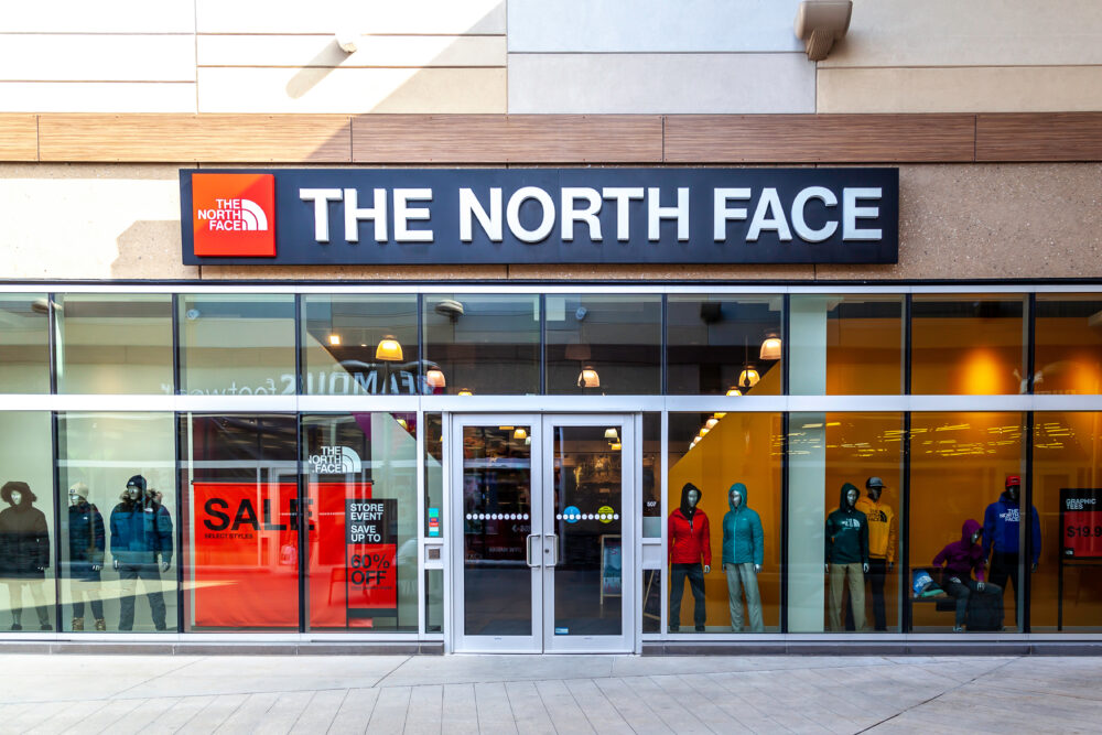The North Face attacks shown by shopfront
